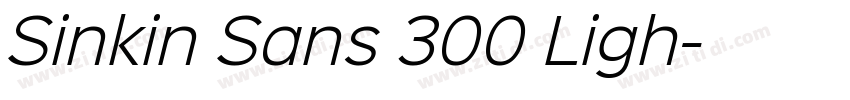 Sinkin Sans 300 Ligh字体转换